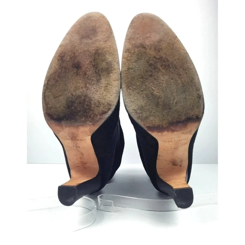 Michael Kors Black suede heeled boots - Size 7.5‎